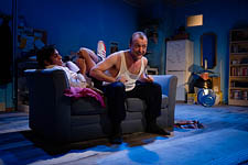Shane Zaza, Tim Treloar and Barry McCarthy in 'Realism' at the Soho Theatre